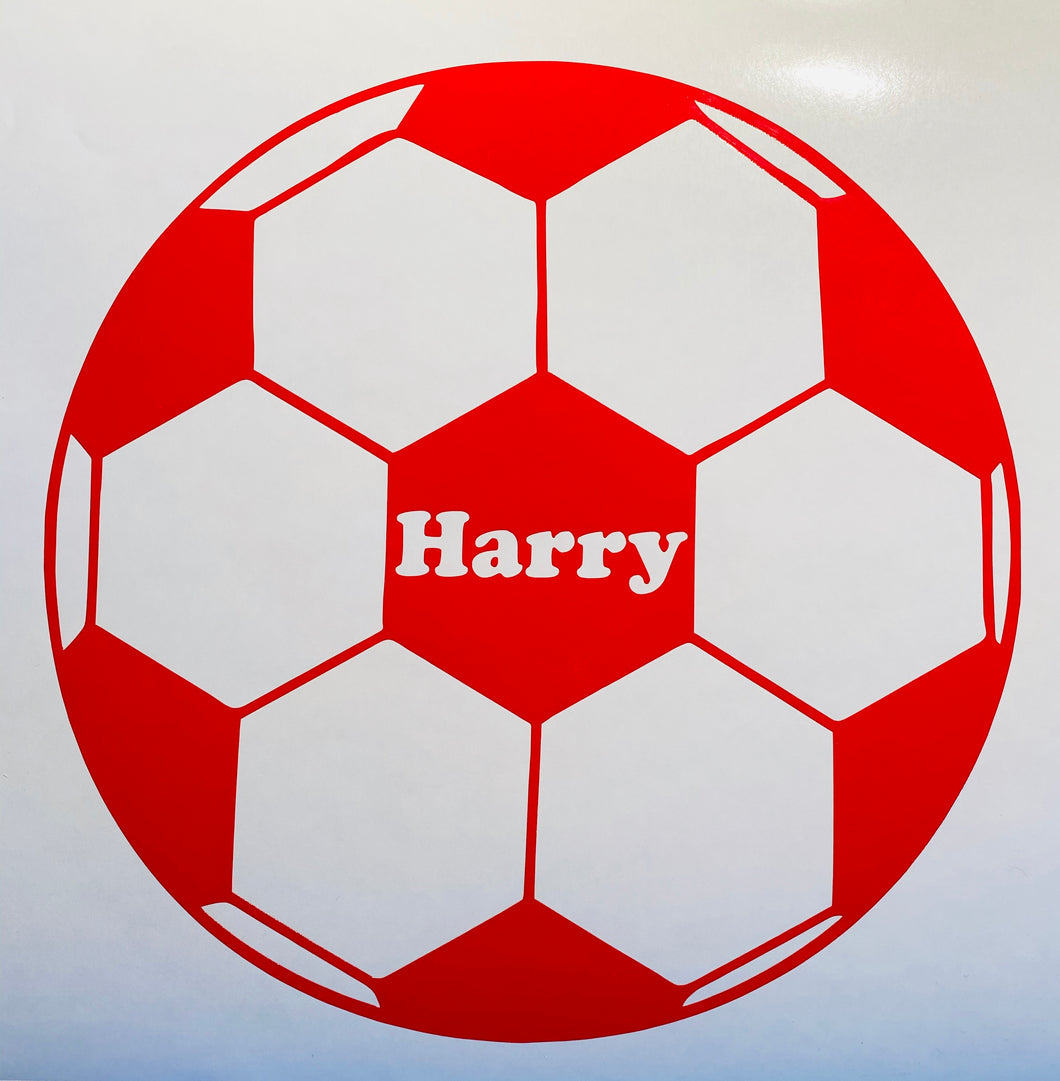 Personalised Football - Vinyl Sticker