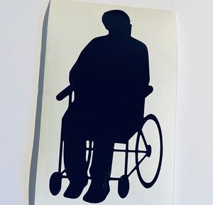 Elderly Silhouette With Hearts