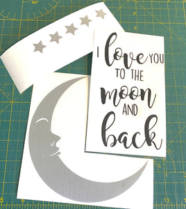 I Love You To The Moon And Back - Children's Wall Art