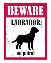 Load image into Gallery viewer, Beware Dog on Patrol - 15x20cm Metal Sign/ Plaque / Tin