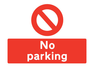 No Parking Landscape Metal Sign - Warning Parking Sign Car Park