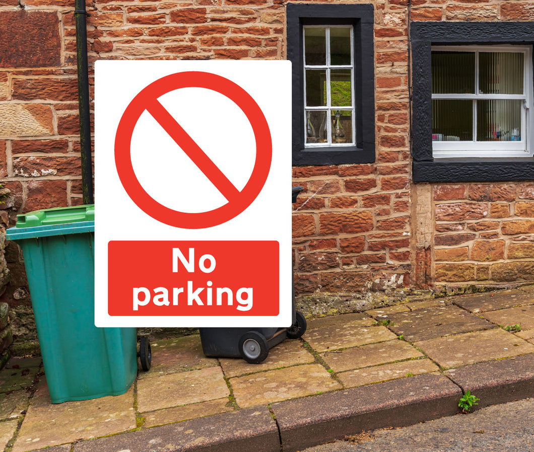 No Parking Portrait Metal Sign - Warning Parking Sign Car Park