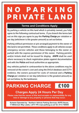 Load image into Gallery viewer, No Parking Private Land Sign - Deterrent - Sign Car Park - Fake Enforcement