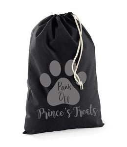 Personalised Pet Paws Off Treats Stuff Bag - Pet Gifts / Accessories