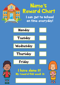 Get to School on Time A4 Reward Chart