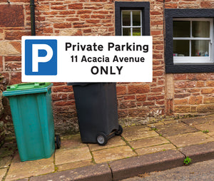 Private Parking 25x10cm Metal Sign - Warning Parking Sign Car Park