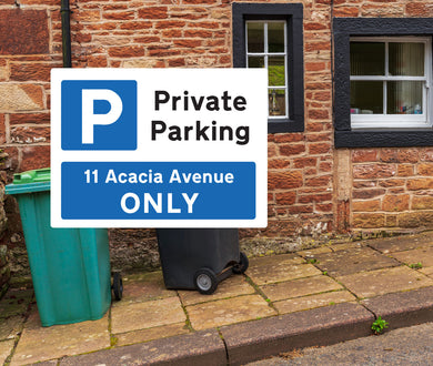 Private Parking Landscape Metal Sign - Personalised - Warning Parking Sign Car Park