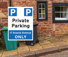 Load image into Gallery viewer, Private Parking Portrait Metal Sign - Personalised - Warning Parking Sign Car Park