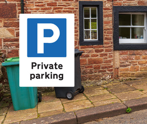 Private Parking Style 2 - Metal Sign - Portrait - Warning Parking Sign Car Park