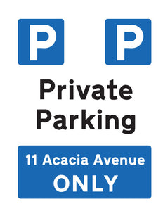 Private Parking Portrait Metal Sign - Personalised - Warning Parking Sign Car Park