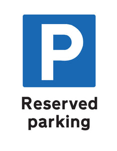 Reserved Parking Only Metal Sign - Portrait - Warning Parking Sign Car Park