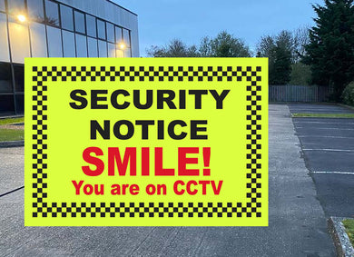 Security Notice Smile You're on CCTV - Metal Sign - Choose Size