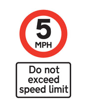 Load image into Gallery viewer, Speed Limit 5 mph Metal Sign - Warning Parking Sign Car Park