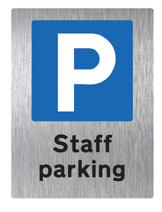 Staff Parking Only Metal Sign - Portrait - Warning Parking Sign Car Park