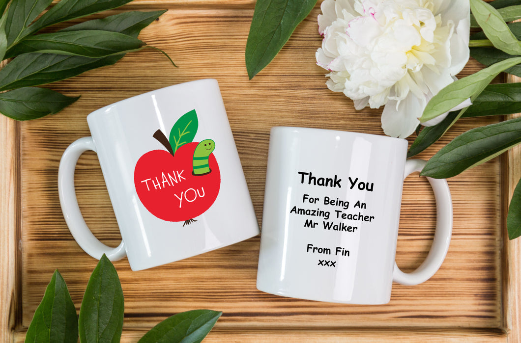 Thank You Teacher Mug - Personalised Gift Mug