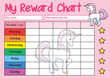 Load image into Gallery viewer, Unicorn A4 Reward Chart