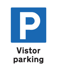 Vistor Parking Only Metal Sign - Portrait - Warning Parking Sign Car Park