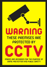 Load image into Gallery viewer, Warning CCTV Camera - Metal Sign - Choose Size