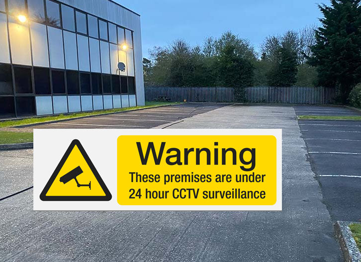 Warning The Premises are Under CCTV - 25 x 10cm Metal Sign