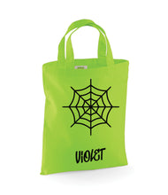 Load image into Gallery viewer, Personalised Web Trick or Treat Bag - Halloween Gift