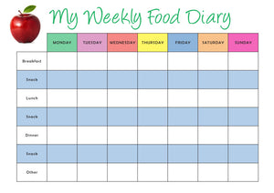 Weekly Reusuble Metal A4 Food Diary