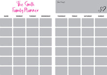 Load image into Gallery viewer, Personalised Weekly Metal Magnetic Family / Activity Planner - Metal