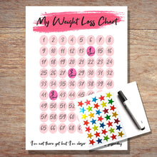 Load image into Gallery viewer, Five Stone Weight Loss Chart with Stickers and Pen
