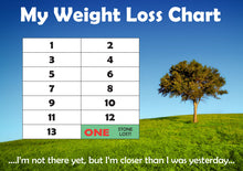 Load image into Gallery viewer, Weight Loss Chart A4 - Choose The Weight You Want To Lose