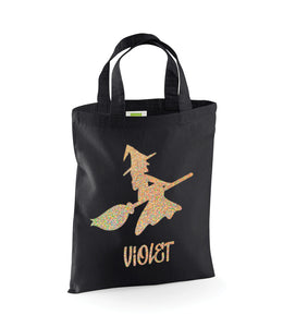 Personalised Witch Trick or Treat Bag - Halloween Gift
