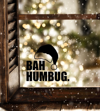 Bah Humbug - Christmas Wall / Window Sticker