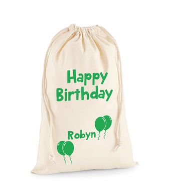Personalised Balloon Sack -Birthday Sack