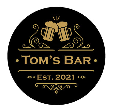 Personalised Pub Crest Coaster - Home Bar - Set of 6
