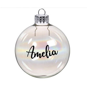 Personalised Name Bauble Sticker - DIY Christmas Sticker