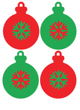 Load image into Gallery viewer, Christmas Baubles - Set of 4 - Christmas Wall / Window Sticker