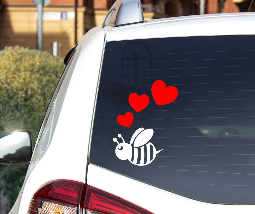 Choose Your Wildlife Animal With  Coloured Hearts - Car Sticker