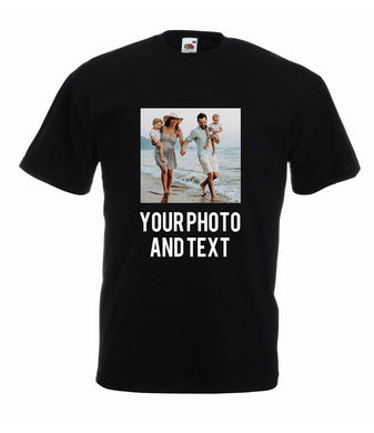 Personalised Men's Photo T-Shirt with Text
