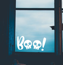 Load image into Gallery viewer, Halloween Boo Skulls Window Sticker