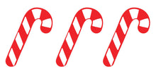 Load image into Gallery viewer, Candy Cane - Set of 3 - Christmas Wall / Window Sticker