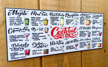 Load image into Gallery viewer, Classic Cocktail Recipes Bar Sign