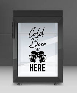 Cold Beer - Vinyl Wall / Window Art Sticker - Pub Man Cave