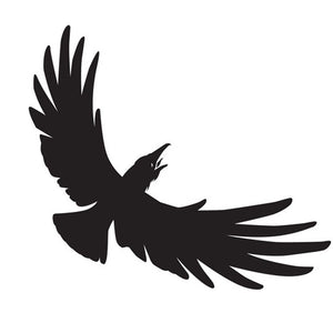 Halloween Vinyl Sticker - Crow Flying