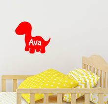 Load image into Gallery viewer, Personalised Dinosaur - Children&#39;s Wall Sticker