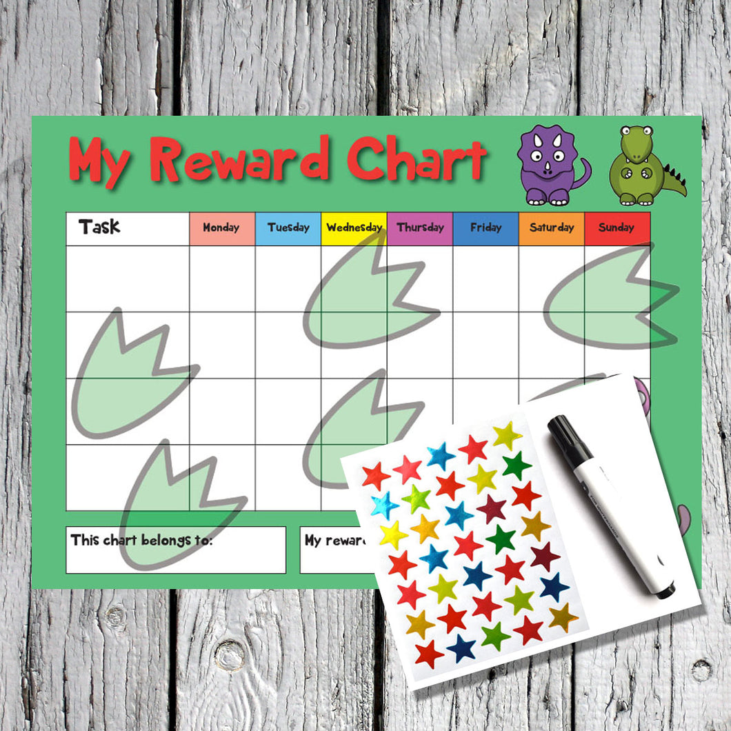 Dinosaur A4 Reward Chart