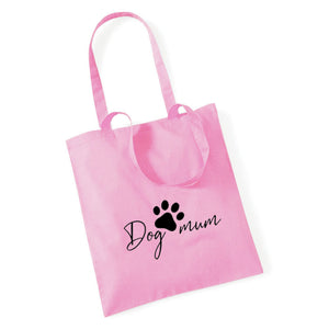 Dog Mum with Paw Print - Tote Bag