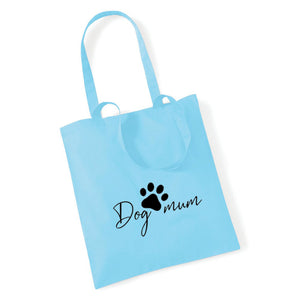 Dog Mum with Paw Print - Tote Bag