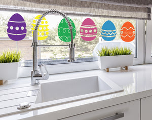 Colourful Easter Eggs  - Easter Vinyl Decoration