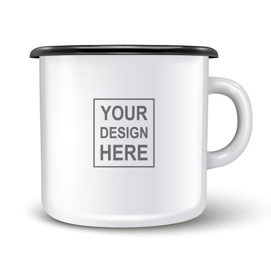 Enamel Style Printed Mug - Your Logo or Design - 11oz Ceramic