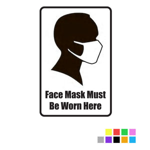 Face Masks Must Be Worn - Vinyl Window or Wall Sticker / Decal
