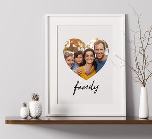 Family Heart - Custom Personalised A4 Photo Print