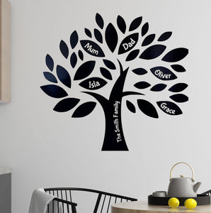 Personalised Family Tree Vinyl Sticker - Kitchen Wall Art